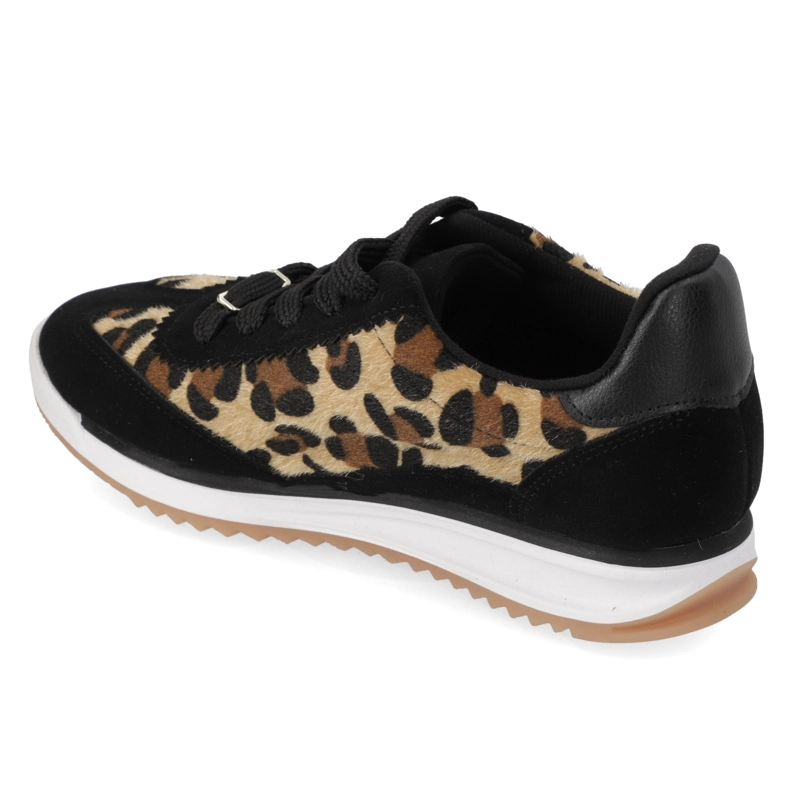 ZAPATILLAS CASUALES NEGRAS ANIMAL PRINT VIZZANO - 4