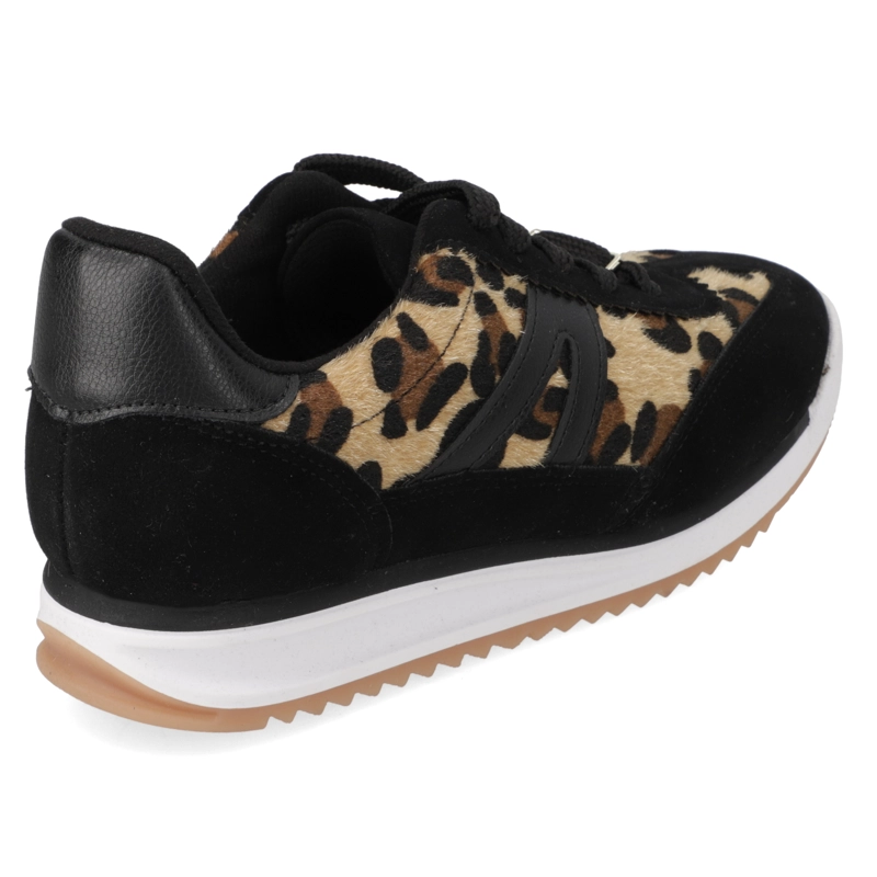 ZAPATILLAS CASUALES NEGRAS ANIMAL PRINT VIZZANO - 5