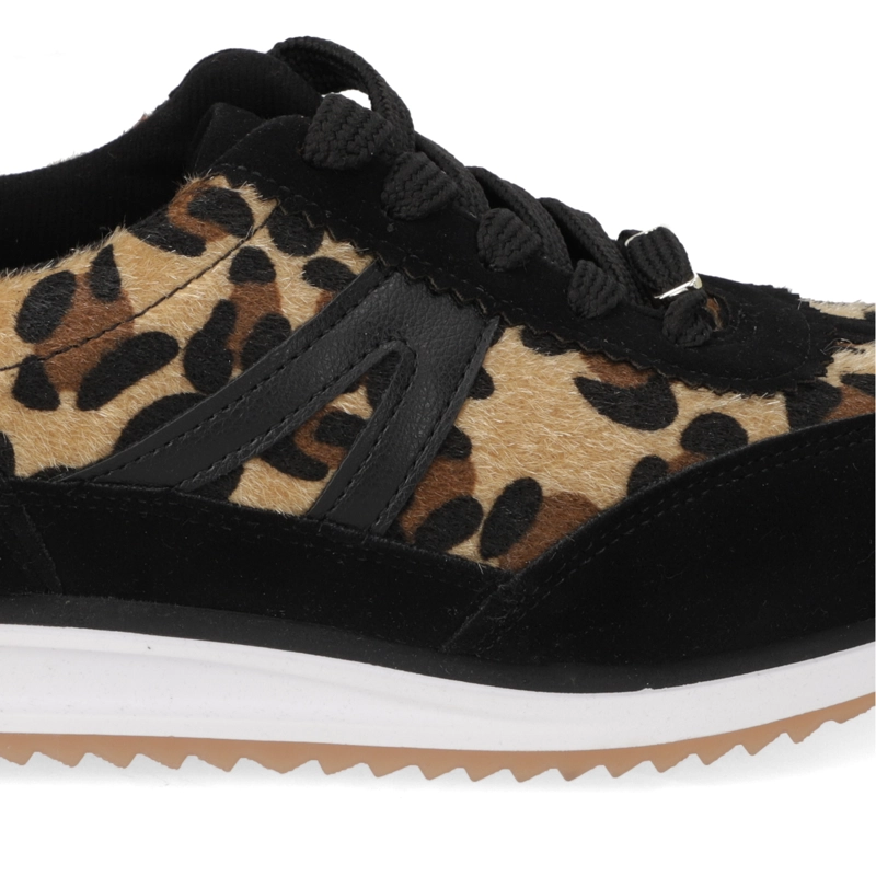 ZAPATILLAS CASUALES NEGRAS ANIMAL PRINT VIZZANO - 6