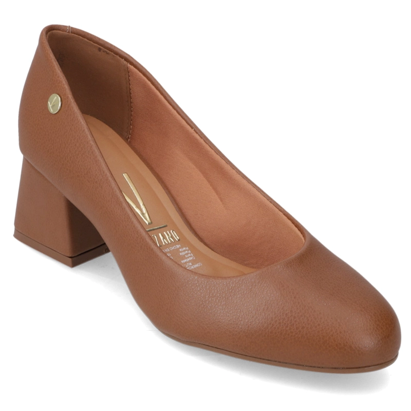 ZAPATO TACO ANCHO MARRON - 1