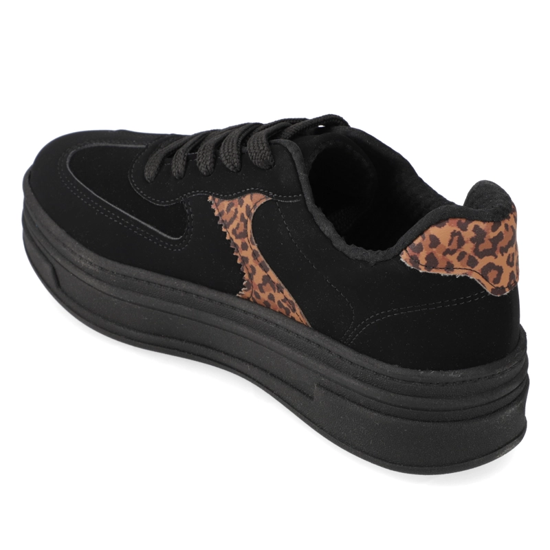 ZAPATILLAS CASUALES NEGRO ANIMAL PRINT BEIRA RIO - 4