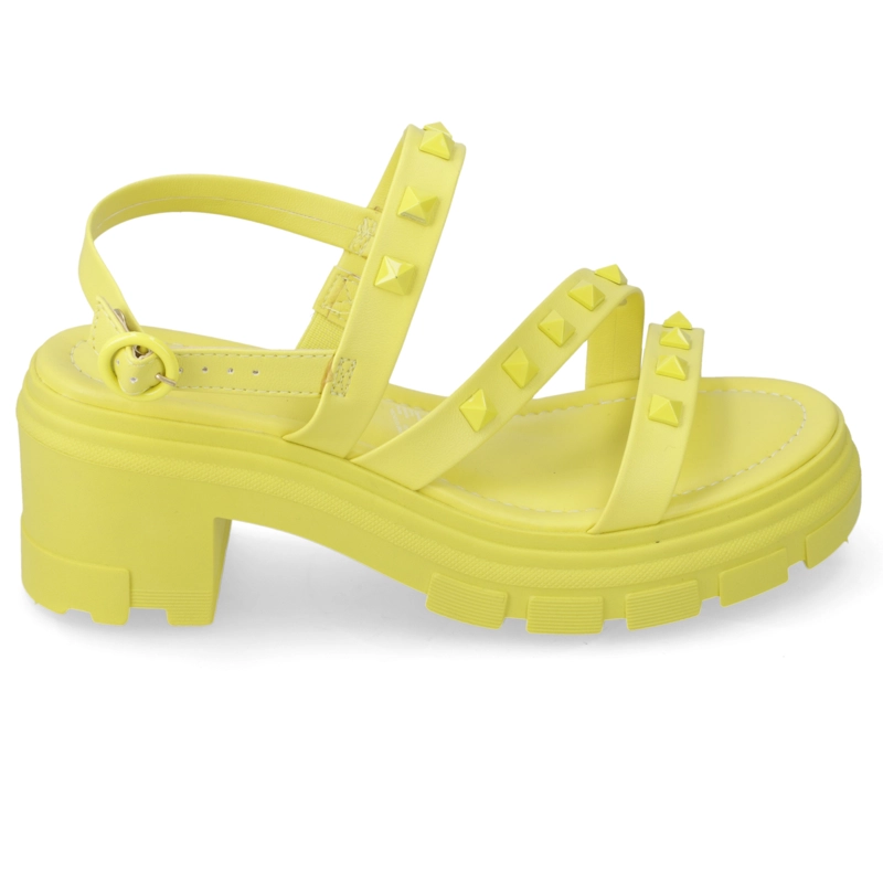 SANDALIA TACO MUJER MOLECA AMARILLO - 2