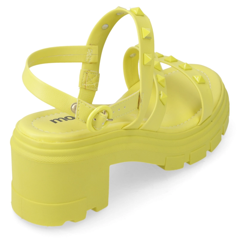 SANDALIA TACO MUJER MOLECA AMARILLO - 5