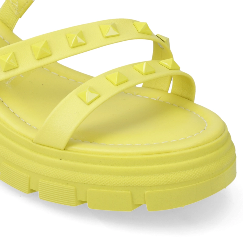 SANDALIA TACO MUJER MOLECA AMARILLO - 6