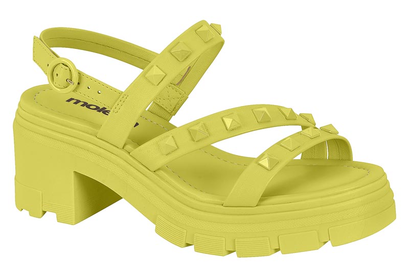 SANDALIA TACO MUJER MOLECA AMARILLO - 7