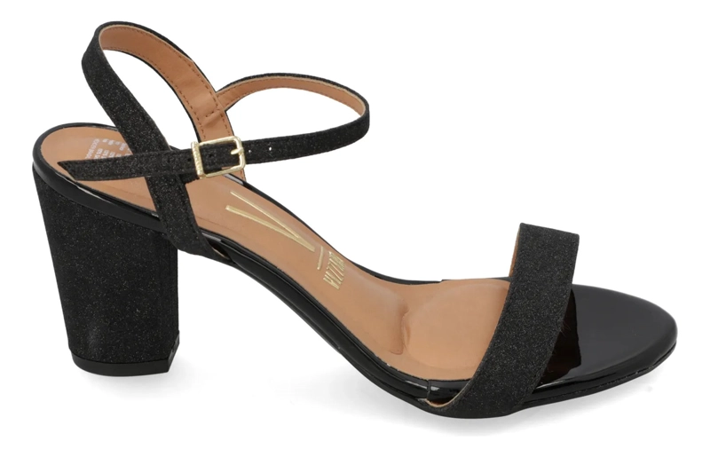 SANDALIA FIESTA TACO ANCHO NEGRO VIZZANO MUJER - 1