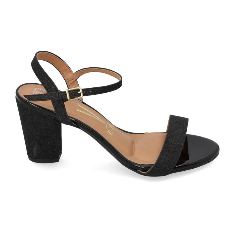 SANDALIA FIESTA TACO ANCHO NEGRO VIZZANO MUJER - 1