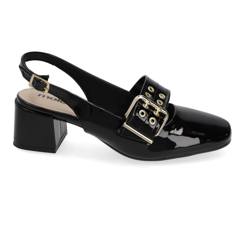 TACO ANCHO 5 CM NEGRO MOLECA - 2