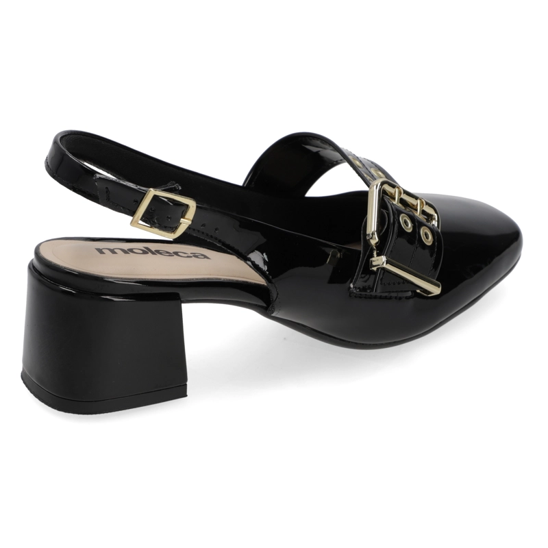 TACO ANCHO 5 CM NEGRO MOLECA - 4