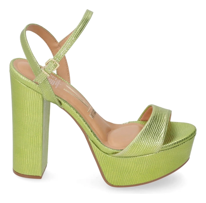SANDALIA PLATAFORMA MUJER VIZZANO METALIZADO VERDE - 2