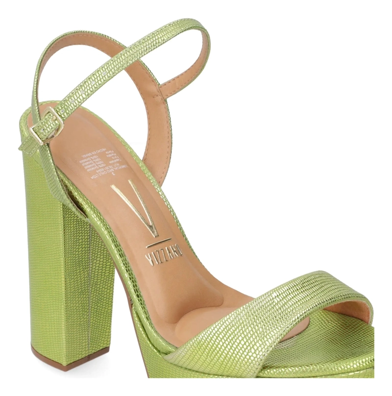 SANDALIA PLATAFORMA MUJER VIZZANO METALIZADO VERDE - 5