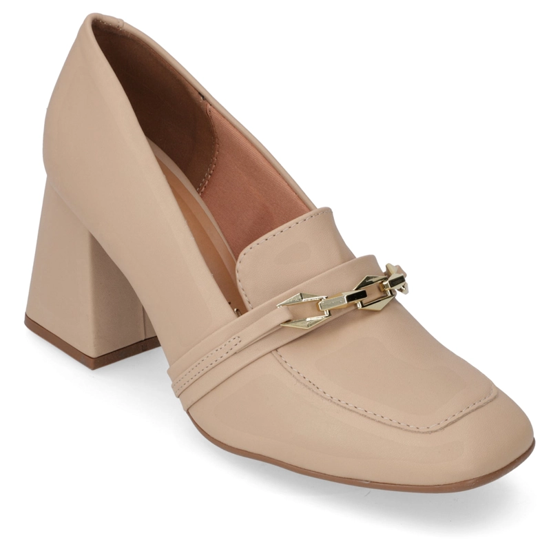 ZAPATO TACO ANCHO VIZZANO BEIGE - 1