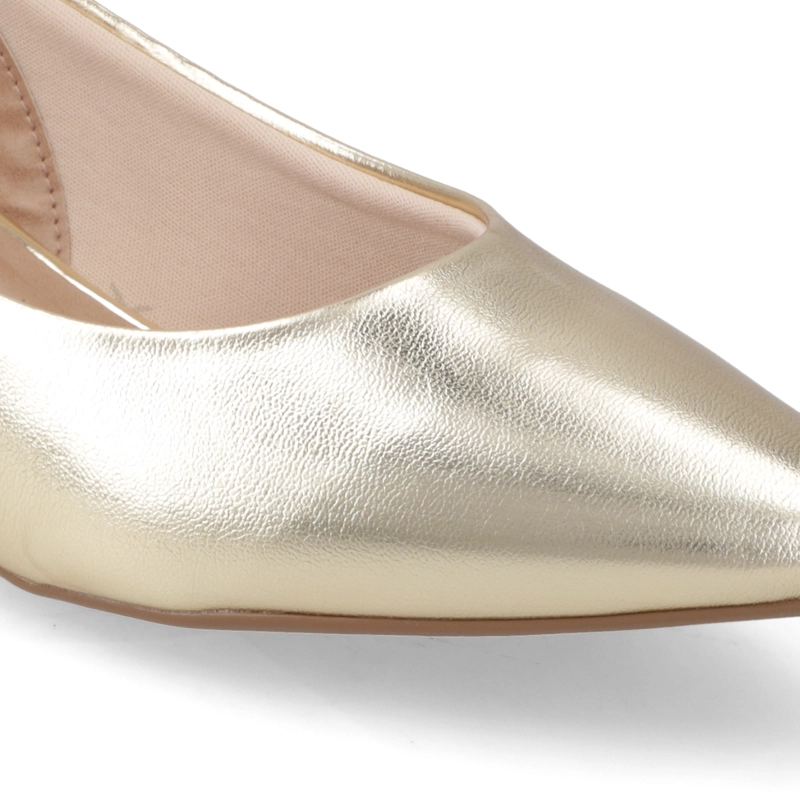 ZAPATO TACO ANCHO BAJO DORADO BEIRA RIO - 5