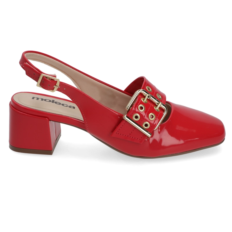 TACO ANCHO 5 CM ROJO MOLECA - 2