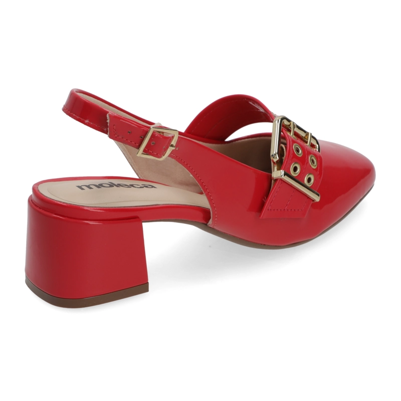 TACO ANCHO 5 CM ROJO MOLECA - 4