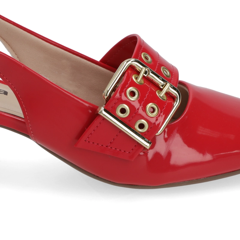 TACO ANCHO 5 CM ROJO MOLECA - 5