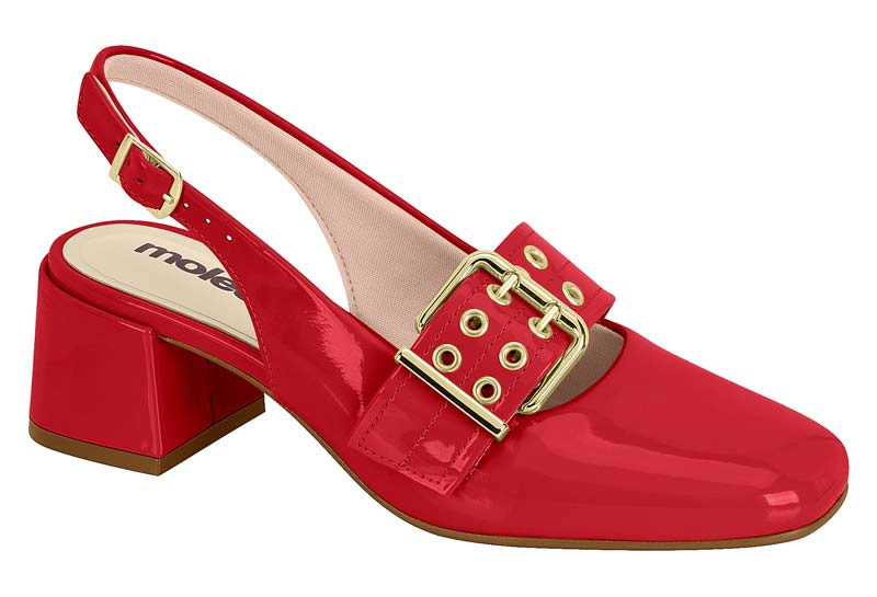 TACO ANCHO 5 CM ROJO MOLECA - 6