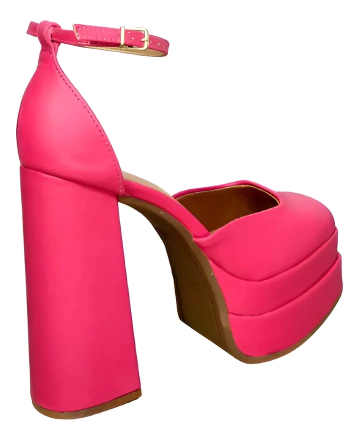 MAXI PLATAFORMA ECO CUERO FUCSIA - 2