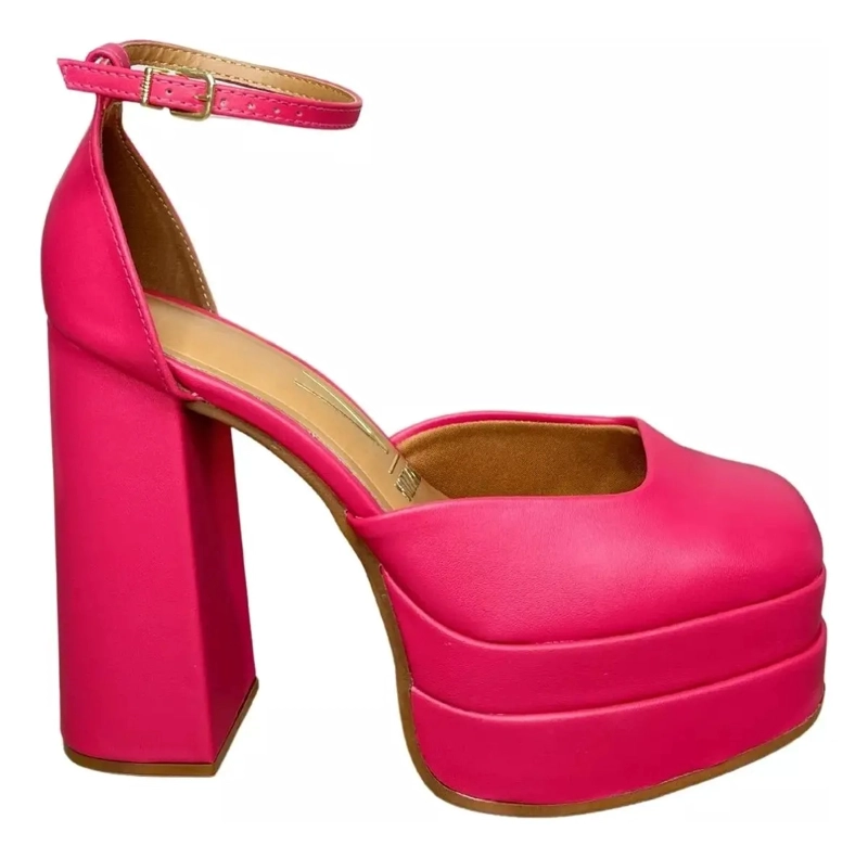 MAXI PLATAFORMA ECO CUERO FUCSIA - 4