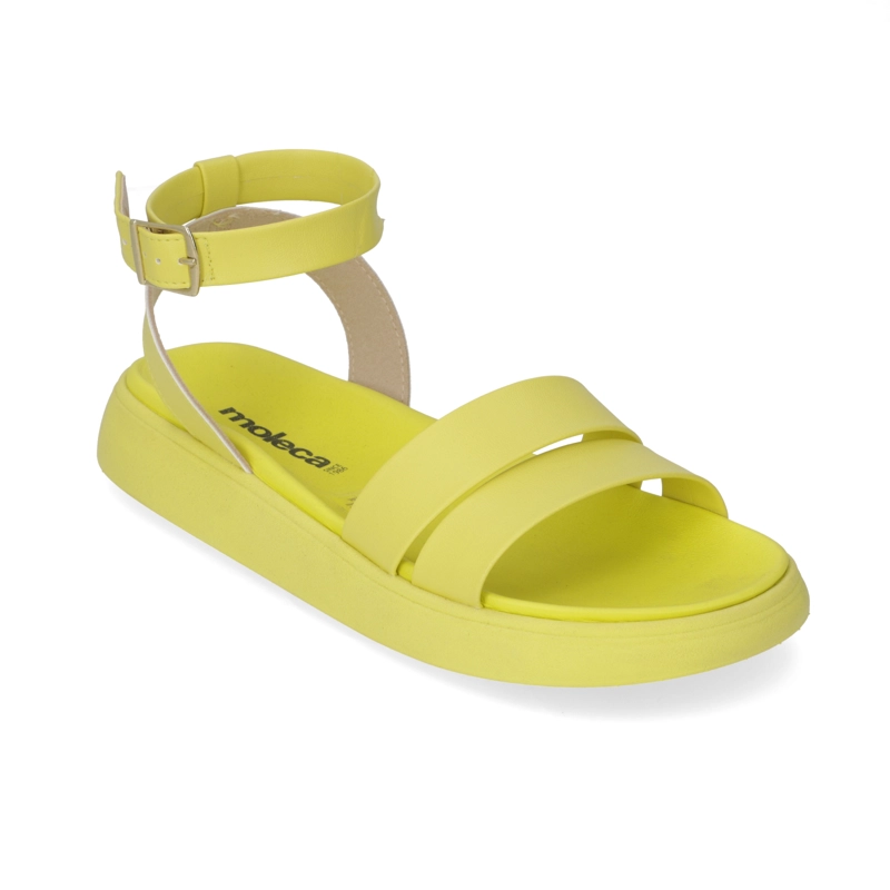 SANDALIA PLANA MUJER MOLECA AMARILLO - 2