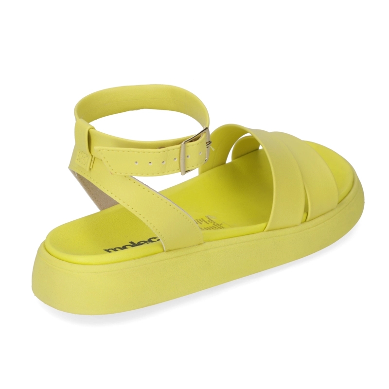 SANDALIA PLANA MUJER MOLECA AMARILLO - 4
