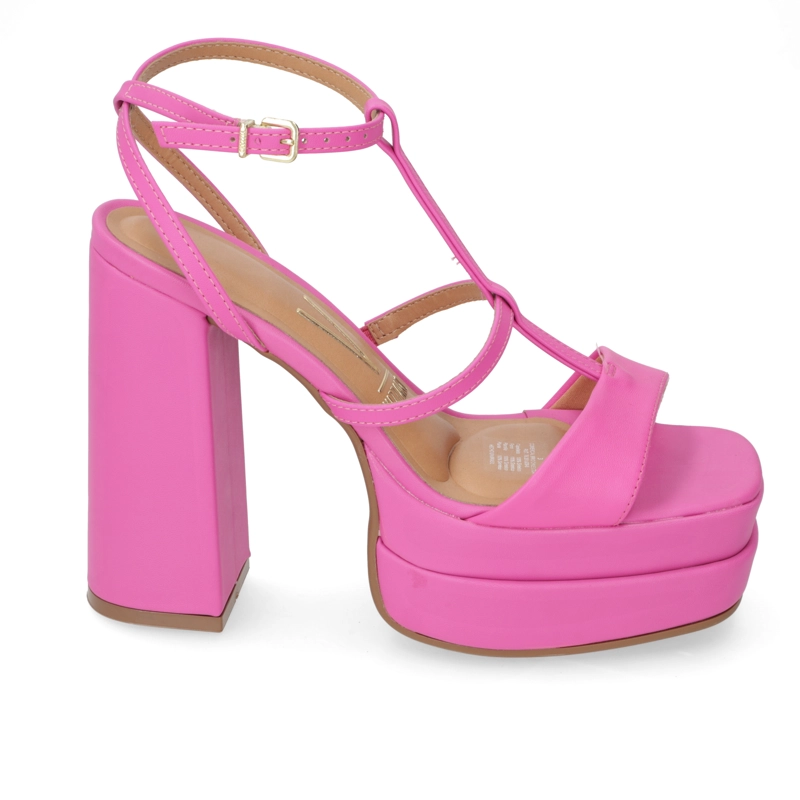 SANDALIA PLATAFORMA VIZZANO ECO CUERO ROSADO - 1