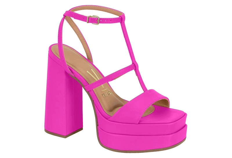 SANDALIA PLATAFORMA VIZZANO ECO CUERO ROSADO - 7