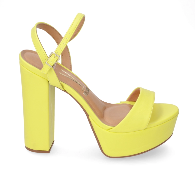 SANDALIA PLATAFORMA VIZZANO ECO CUERO AMARILLO - 1