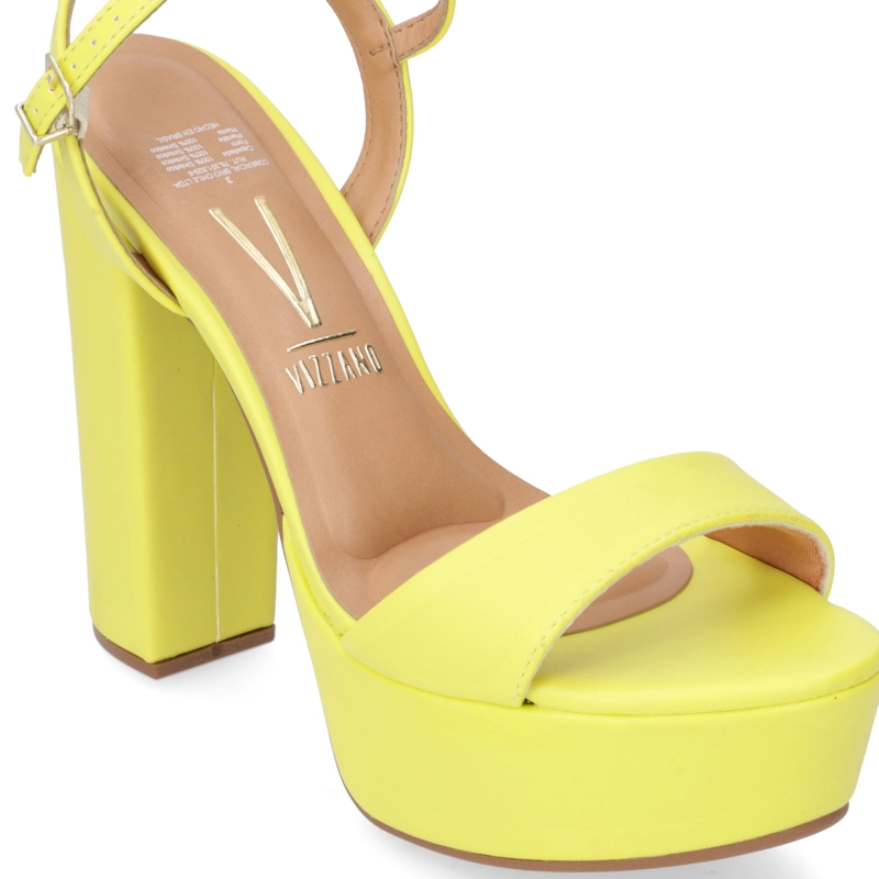 SANDALIA PLATAFORMA VIZZANO ECO CUERO AMARILLO - 5