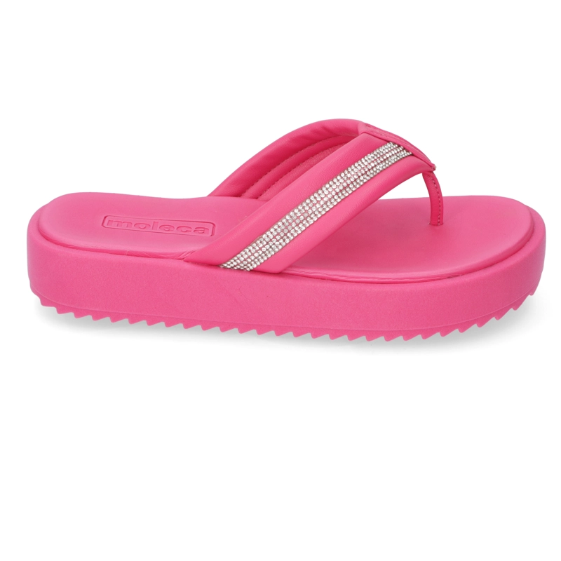 SANDALIA PLANA MUJER MOLECA FUCSIA - 1