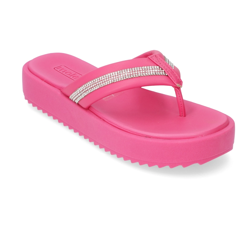 SANDALIA PLANA MUJER MOLECA FUCSIA - 2