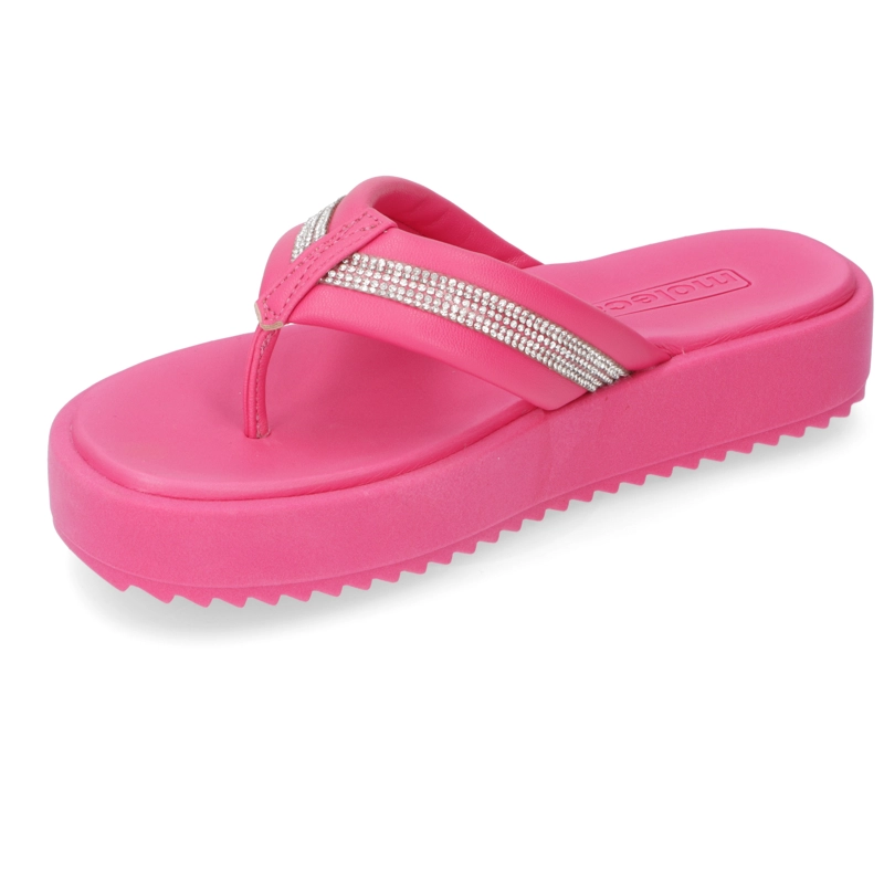 SANDALIA PLANA MUJER MOLECA FUCSIA - 3