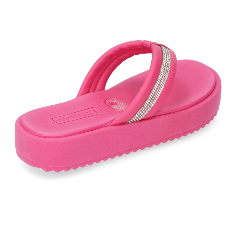 SANDALIA PLANA MUJER MOLECA FUCSIA - 4