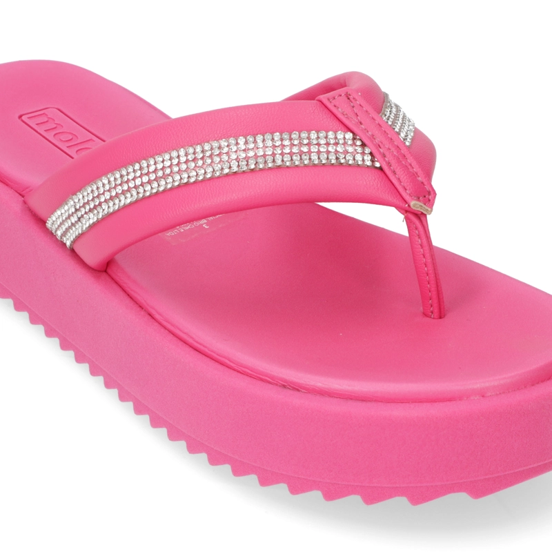 SANDALIA PLANA MUJER MOLECA FUCSIA - 5