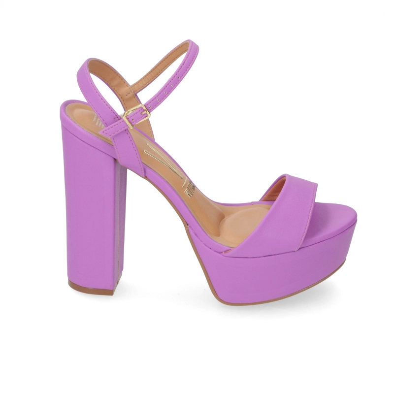 SANDALIA PLATAFORMA VIZZANO ECO CUERO MORADO - 1