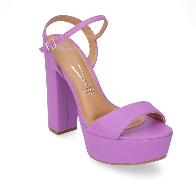 SANDALIA PLATAFORMA VIZZANO ECO CUERO MORADO - 2