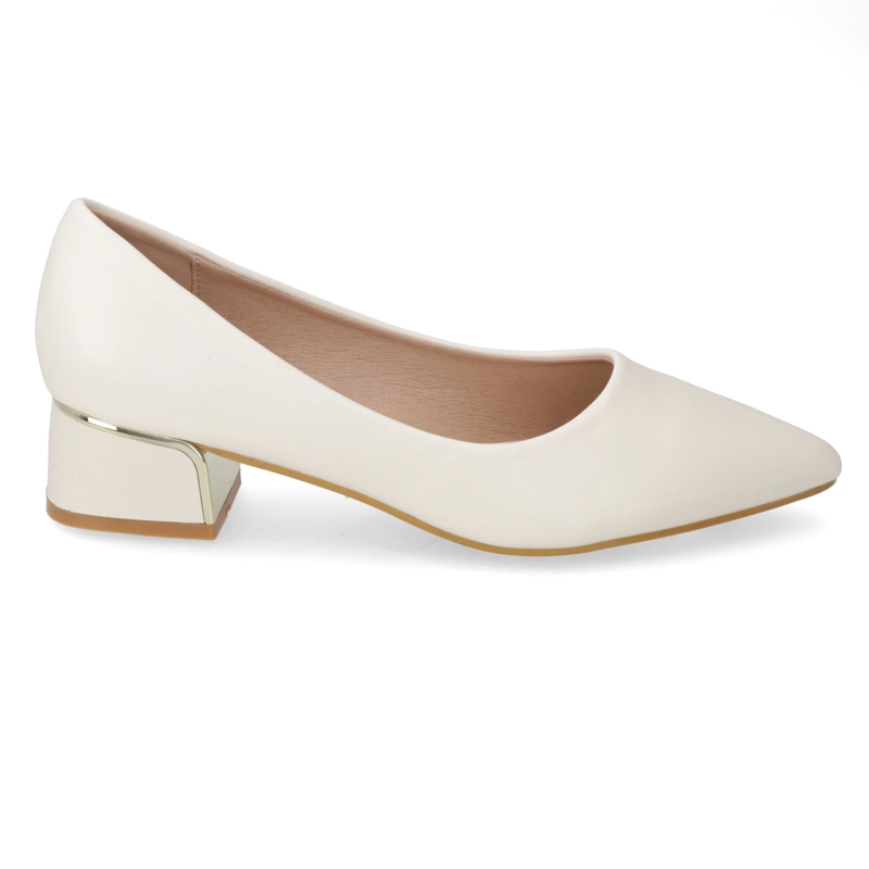 ZAPATO TACO ANCHO NEW WALK BLANCO - 1