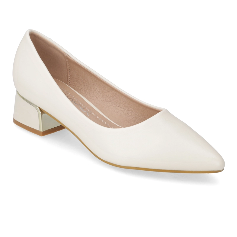 ZAPATO TACO ANCHO NEW WALK BLANCO - 2