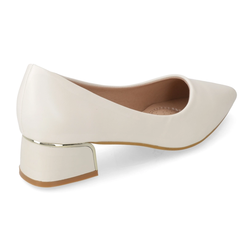ZAPATO TACO ANCHO NEW WALK BLANCO - 4