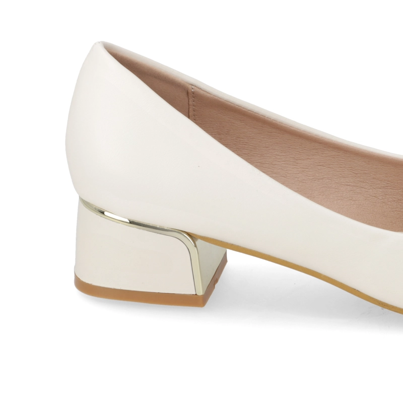 ZAPATO TACO ANCHO NEW WALK BLANCO - 5