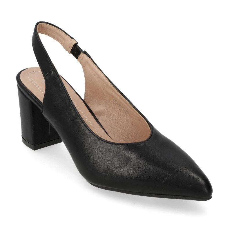 TACO ANCHO SLINGBACK NEGRO - 1
