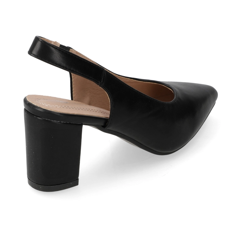 TACO ANCHO SLINGBACK NEGRO - 4