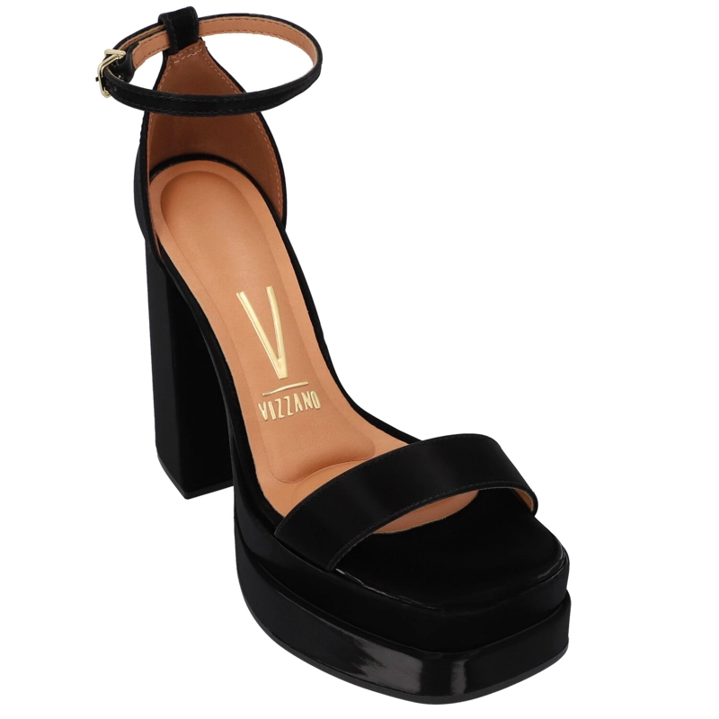 SANDALIA MAXI PLATAFORMA VIZZANO GLOSSY NEGRO - 1