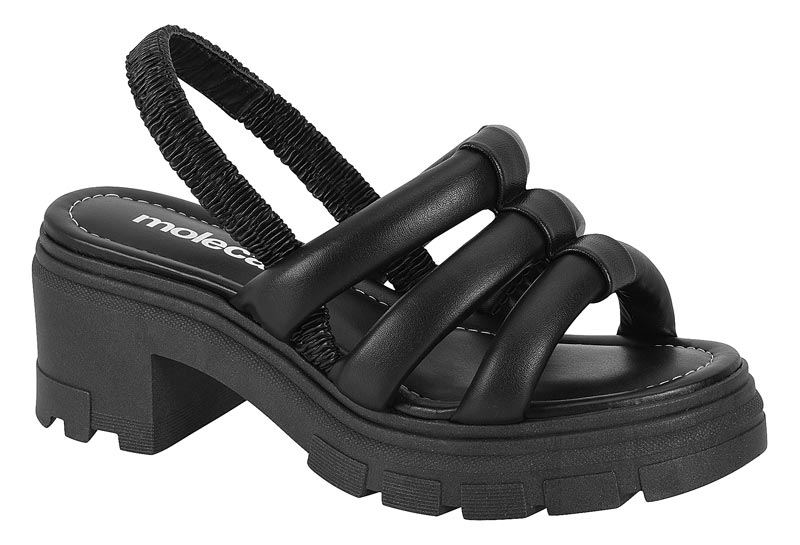 SANDALIA TACO MUJER MOLECA NEGRO - 3