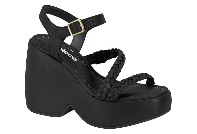 SANDALIA TACO MUJER MOLECA NEGRO - 3
