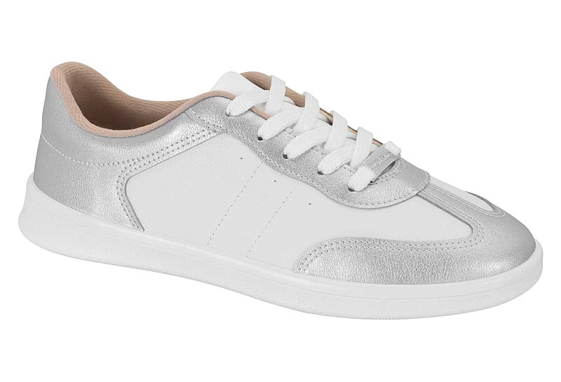 ZAPATILLA CASUAL MOLECA PLATEADA - 1