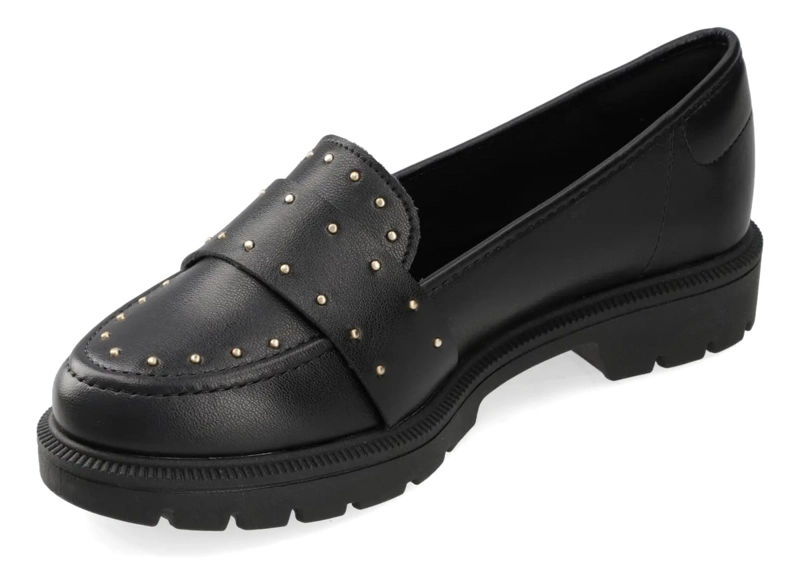 MOCASINES NEGROS CON TACHAS BEIRA RIO - 3