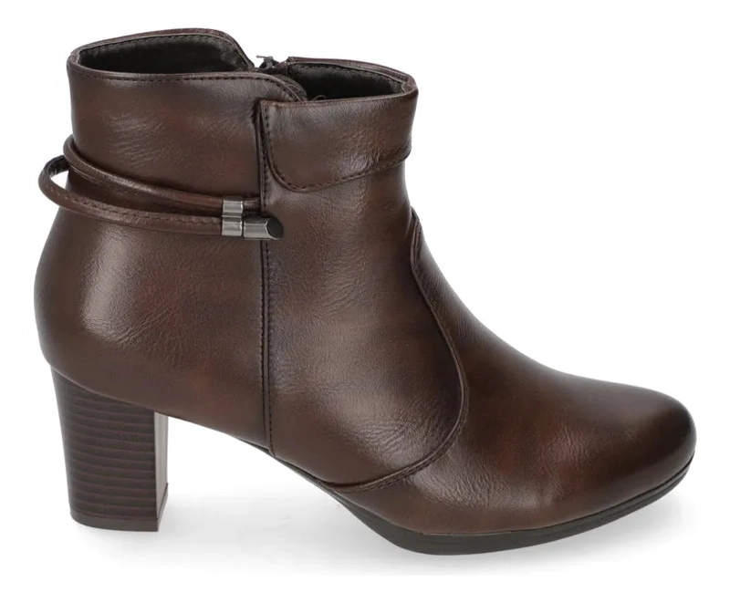 BOTIN MUJER TACO ANCHO CAFE  DORETTE - 1