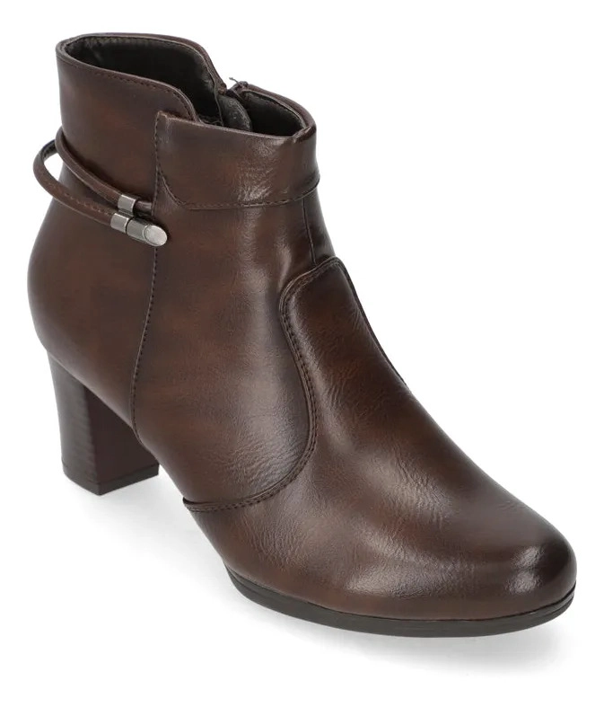 BOTIN MUJER TACO ANCHO CAFE  DORETTE - 2