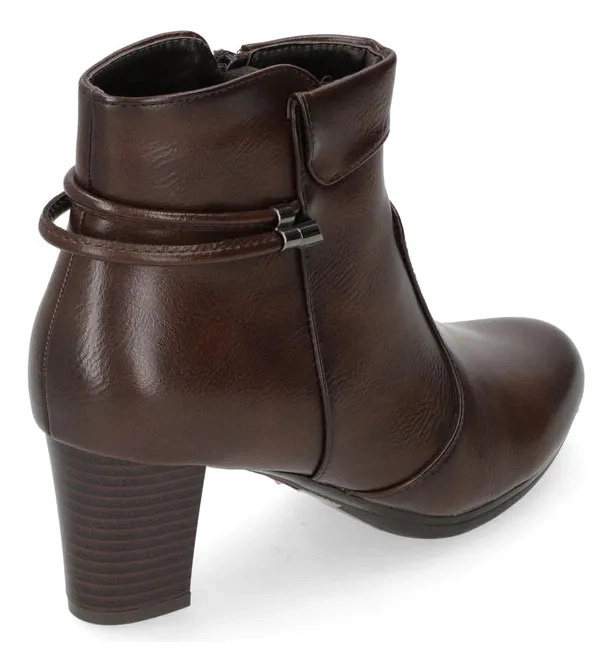 BOTIN MUJER TACO ANCHO CAFE  DORETTE - 4